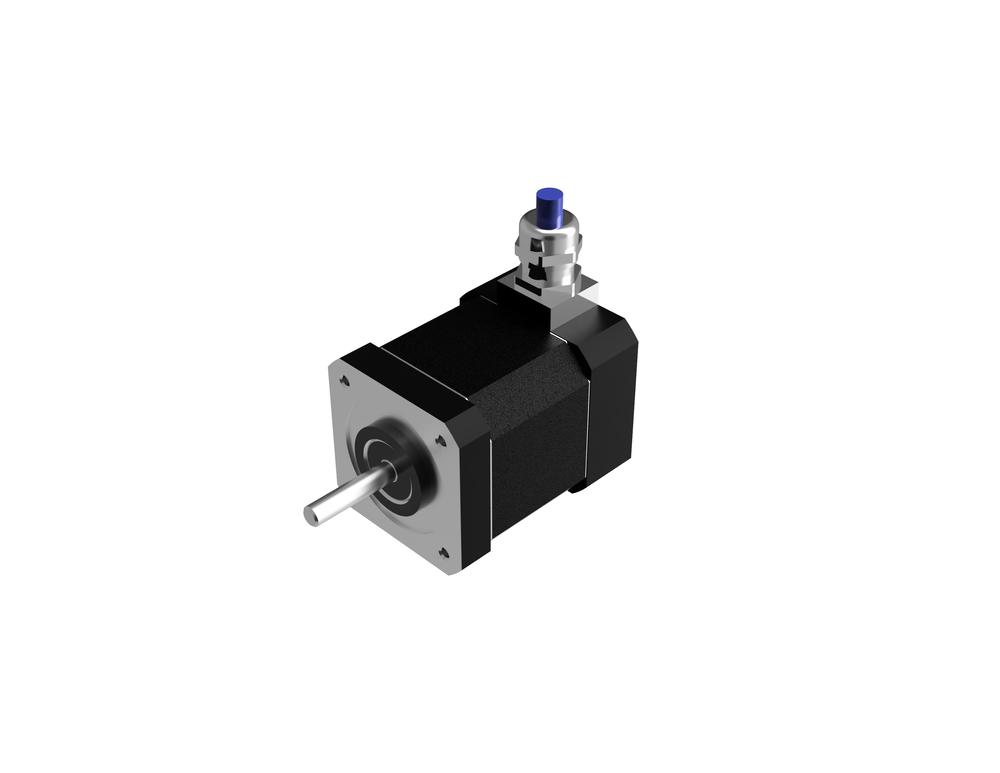 Motor paso a paso híbrido con grado IP65 y prensaestopas sellado